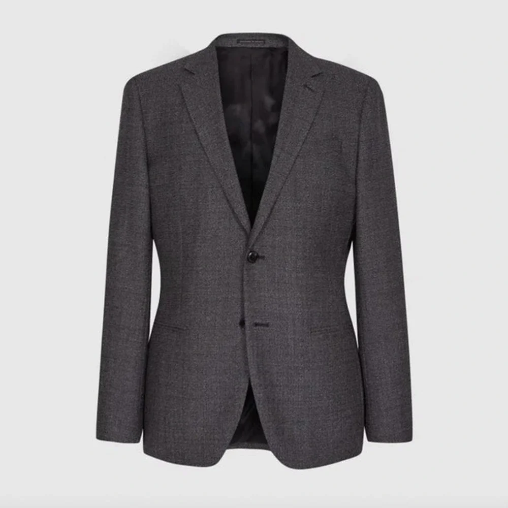 REISS Move Slim Fit Blazer Size 38 NEW Charcoal Dark Gray $475 Jacket